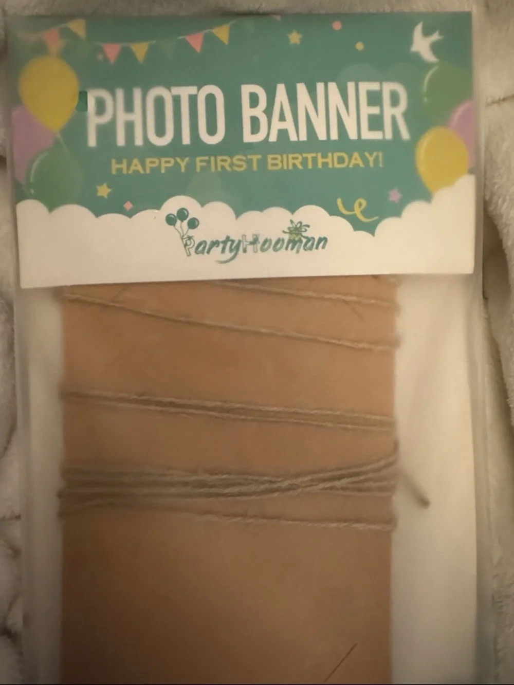 First Birthday Photo Banner Kit in Kraft‎ Brown